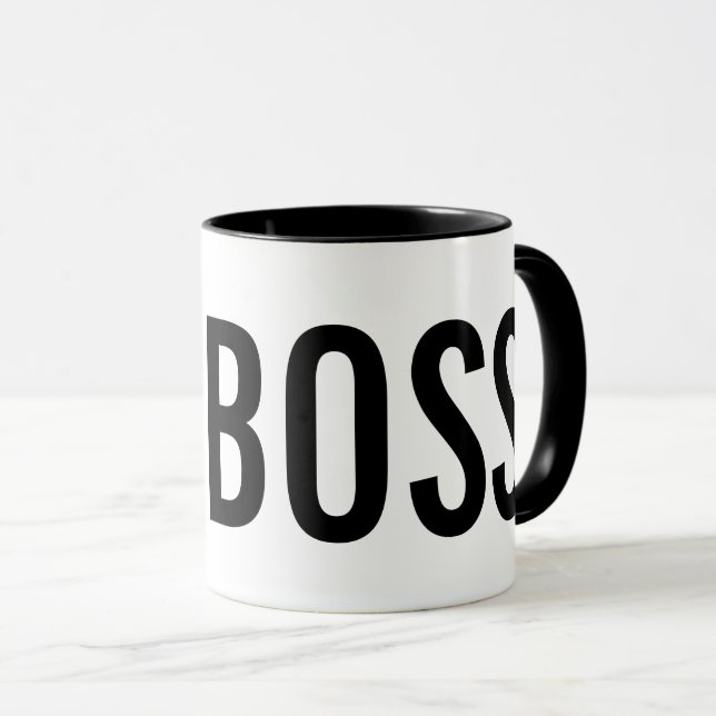 OK BOSS rolig kaffemugg present till anställd (Framsida höger)
