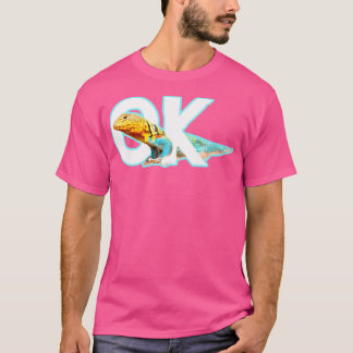 Ok Colorful Male Mountain Boomer Lizard Oklahoma W T Shirt