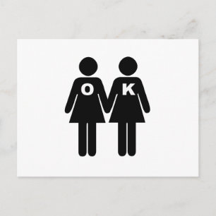 OK FÖR ATT VARA GAY (lesbisk) Vykort
