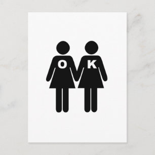 OK FÖR ATT VARA GAY (lesbisk) Vykort