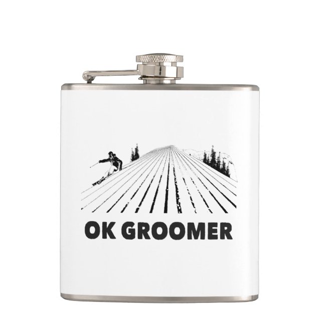 Ok Groomer Skiing Fickplunta (Framsidan)