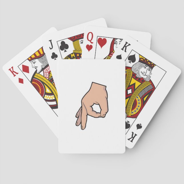 OK Handgesture Circle Game Funny Gaff Cards Casinokort (Baksidan)