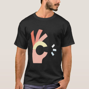 OK Handtecken Okej Fingrar Symbol T Shirt