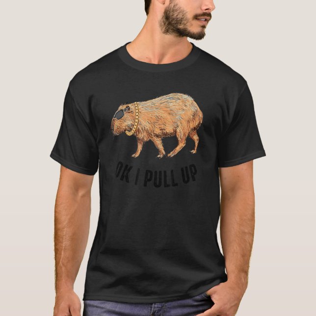 ok i kapybara med glasögon t shirt (Framsida)