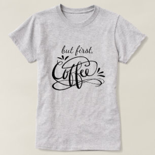 OK MEN FÖRST KAFFE rolig t-shirt för kaffebryggare