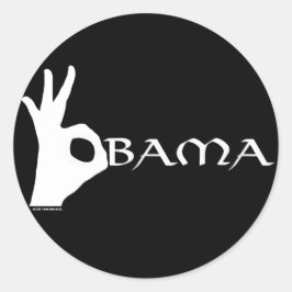OK Obama Sticker Runt Klistermärke