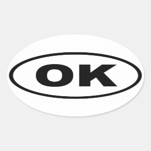 OK Oklahoma Ovalt Klistermärke