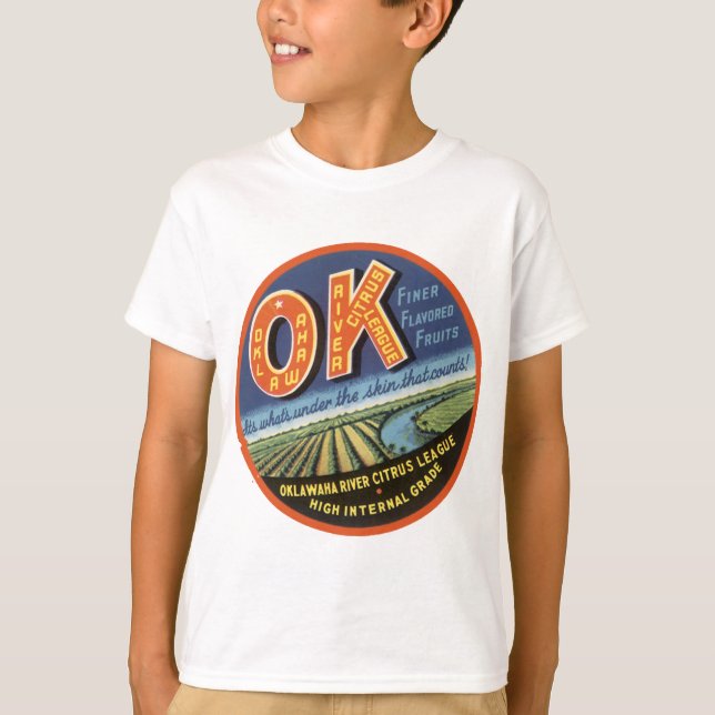 OK Oklawaha River Citrus League-etikett Tee (Framsida)