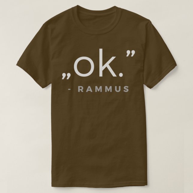 ok Rammus-kvot T Shirt (Design framsida)