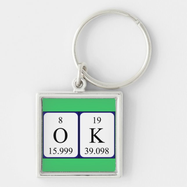 OK Regelbundet bord ord nyckelring (Framsidan)
