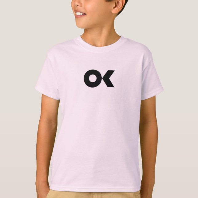 OK Text Tee - Enkelt och positivt Vibes! för barn (Framsida)