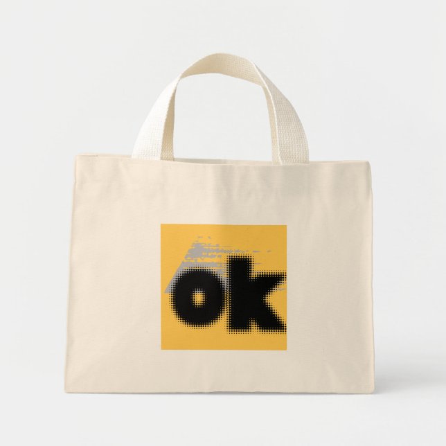 OK Vibes - enkelt och fetstilt" Mini Tygkasse (Framsidan)