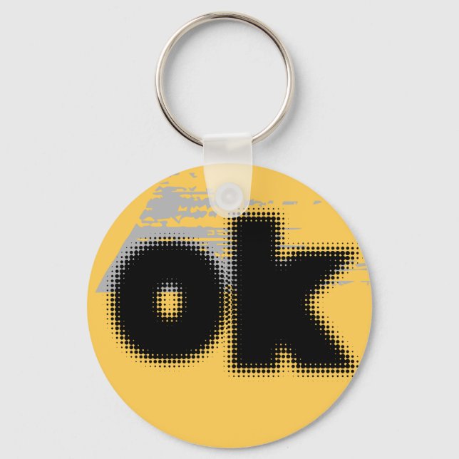 OK Vibes - enkelt och fetstilt" Nyckelring (Framsida)