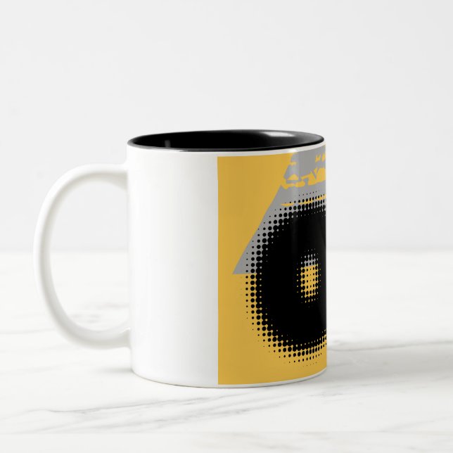 OK Vibes - enkelt och fetstilt" Två-Tonad Mugg (Vänster)