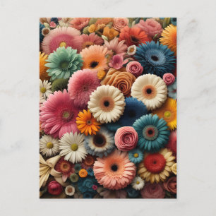 Öka Blommigten för din rumsfärgade Gerbera-Daisy Vykort