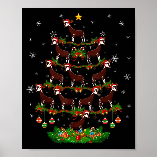 Oka Christmas Tree Funny Xmas Lover  Poster (Framsidan)