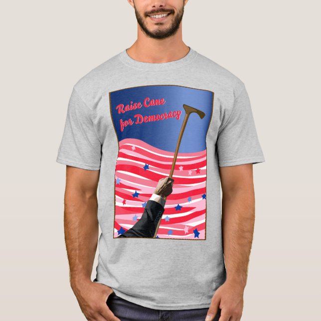 Öka demokratin i käppen t shirt (Framsida)