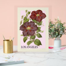 Öka din auktoritet med Blommor LOS ANGELES POSTER