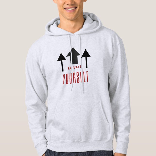 Öka din egen hodie med uppåtpilar hoodie (Framsida)
