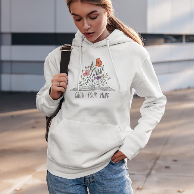 Öka din mind Boho Wildblomma och Bok T Shirt (Skapare uppladdad)