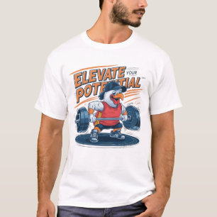 Öka din potential med Chicken Barbell T Shirt