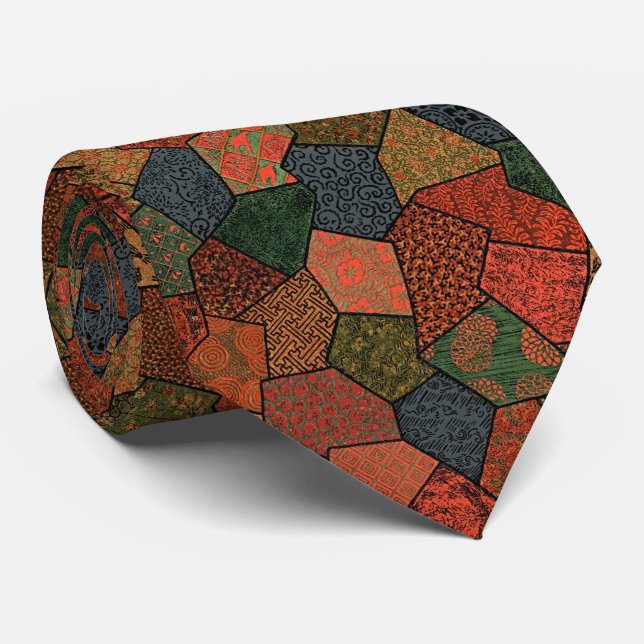 Öka din Stil: Färgfull polygonal Slips (Rullad)