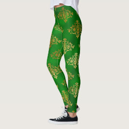 Öka din Stil med Guld och Grönt Leggings