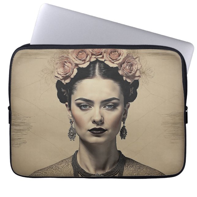 Öka din Tech Stil med Frida Kahlo Laptop Fodral (Framsidan)