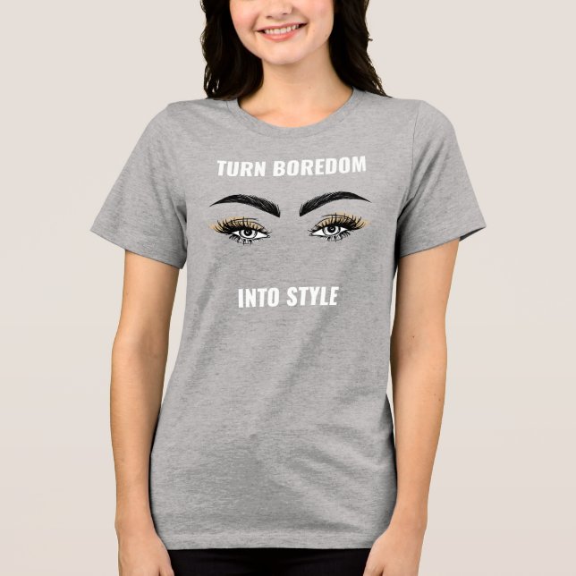 "Öka din vibe: Sväng in Boredom i Stil" söt T Shirt (Framsida)