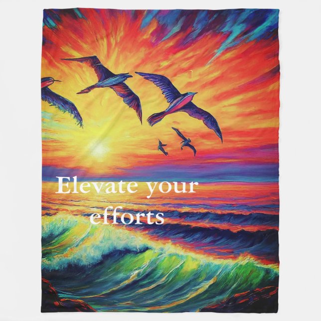 Öka dina ansträngningar fleecefilt (Framsidan)