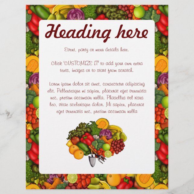 Öka ditt eget, anpassade reklamblad (Framsidan)