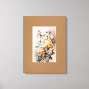 Öka ditt utrymme med en Dreamy Ro Watercolor Canvastryck