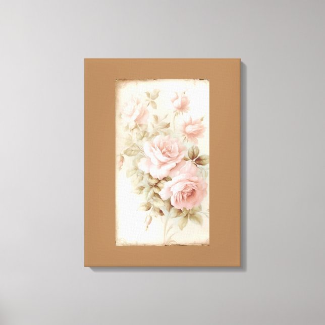 Öka ditt utrymme med en Dreamy Ro Watercolor Canvastryck (Framsida)