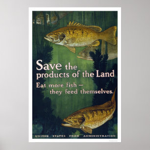 Öka fiskbeståndet Poster 1917