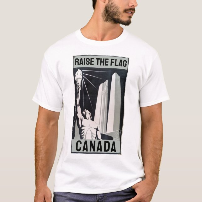 Öka Flagga Canada Memorial T-Shirt (Framsida)