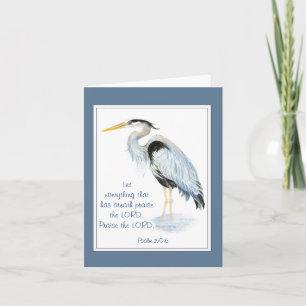 Öka Herren Bible inspirational Quote Heron Kort