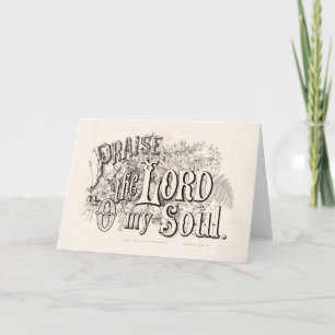 Öka Herren O My Soul Currier & Ives Helgkort