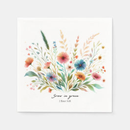Öka i Grace blommigt Pappersservett
