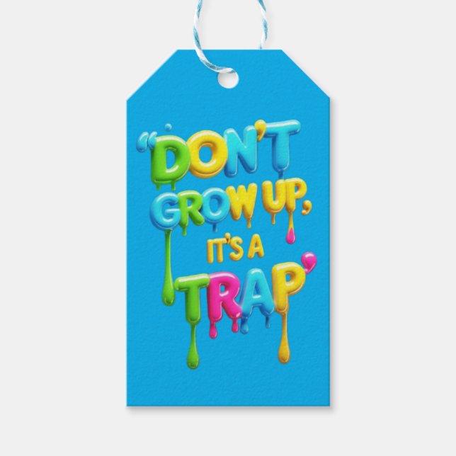 Öka inte, det är en fälla | Funny Quote T-Shirt Presentetikett (Framsidan)