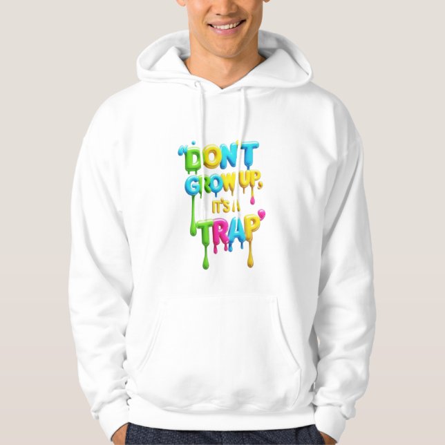 Öka inte Det är en fälla | Funny Vuxen Pullover H Hoodie (Framsida)