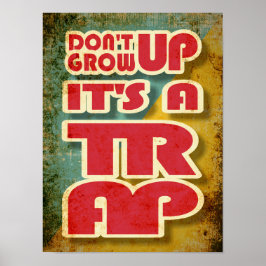 Öka inte en svällning lustig typografi poster