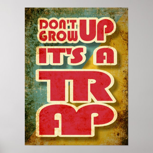 Öka inte en svällning lustig typografi poster (Framsidan)