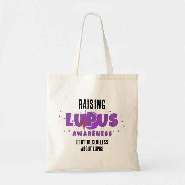 Öka LUPUS MEDVETENHET Var inte okunnig Tygkasse (Framsidan)