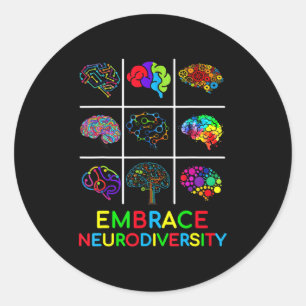 Öka medvetenheten om filmspel i Neurodiversity Vid Runt Klistermärke