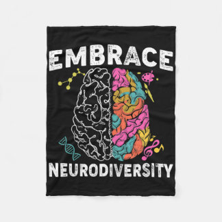 Öka medvetenheten om neurodiversity Adhd Autism Fleecefilt