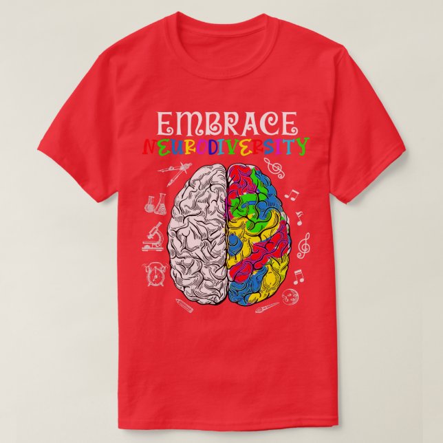 Öka medvetenheten om neurodiversity Autism Awarene T Shirt (Design framsida)