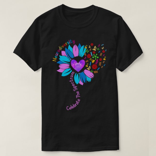 Öka medvetenheten om neurodiversity Autism Awarene T Shirt (Design framsida)