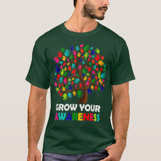 Öka medvetenheten om Träd Hand Autism Medvetet T Shirt