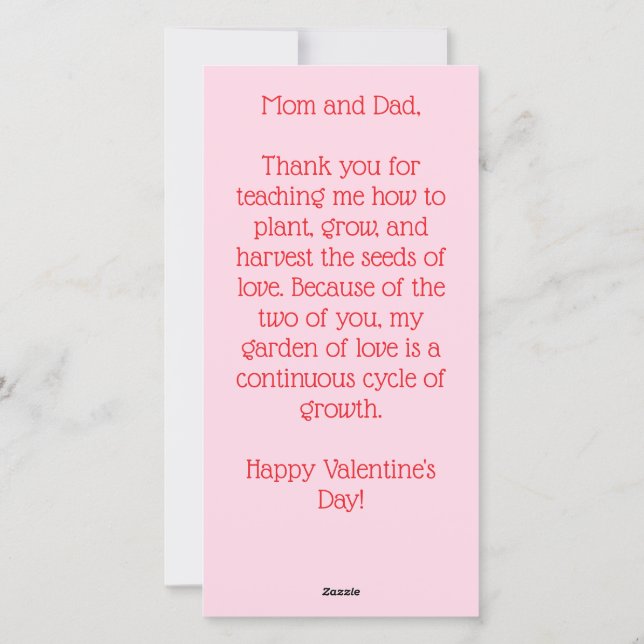 Öka mer Kärlek Julkort (Baksida)