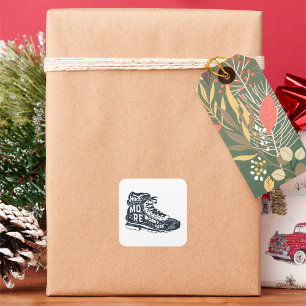 Öka mer oro mindre fyrkantigt klistermärke